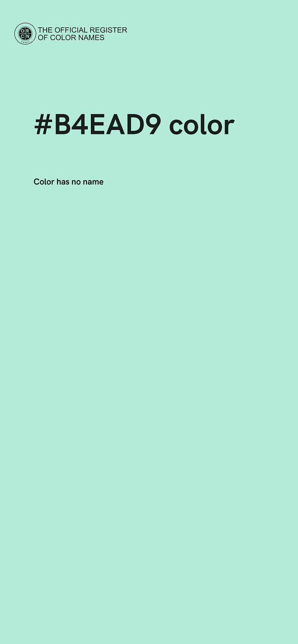 #B4EAD9 color image