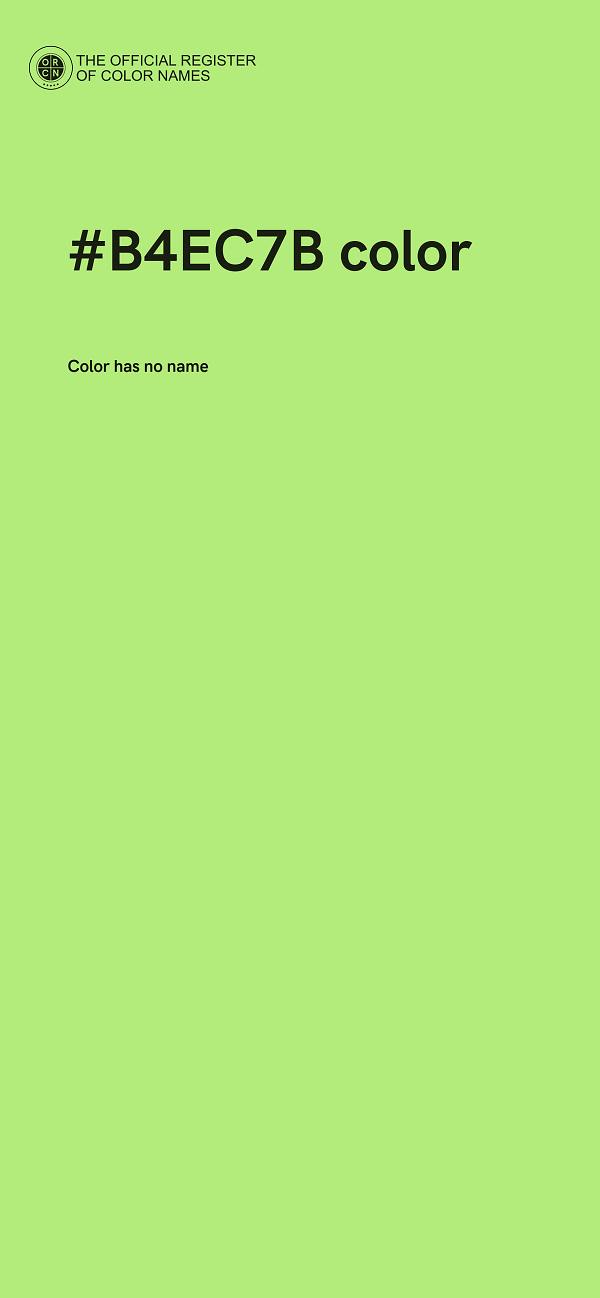 #B4EC7B color image