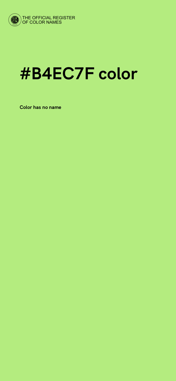 #B4EC7F color image