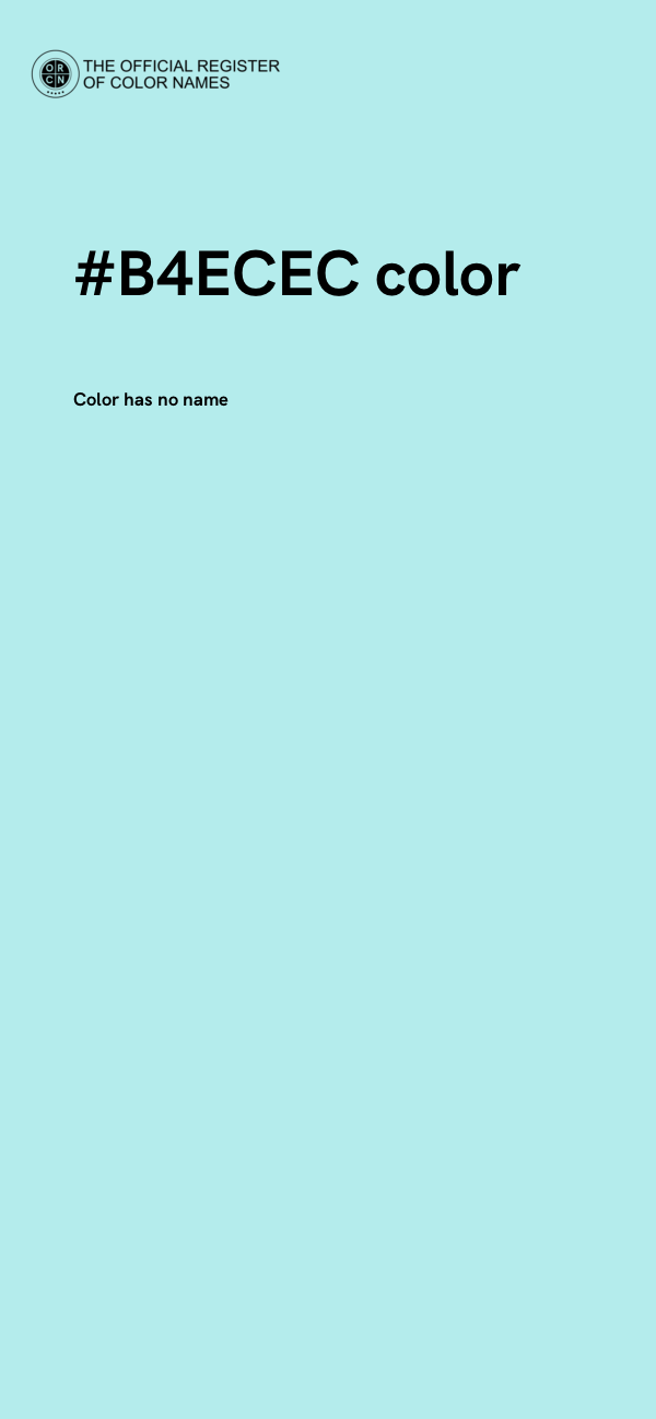 #B4ECEC color image