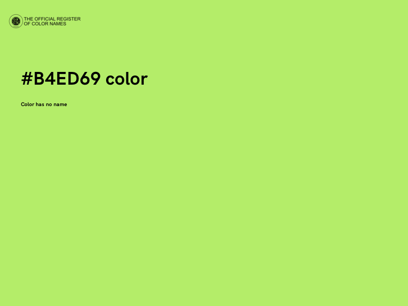 #B4ED69 color image