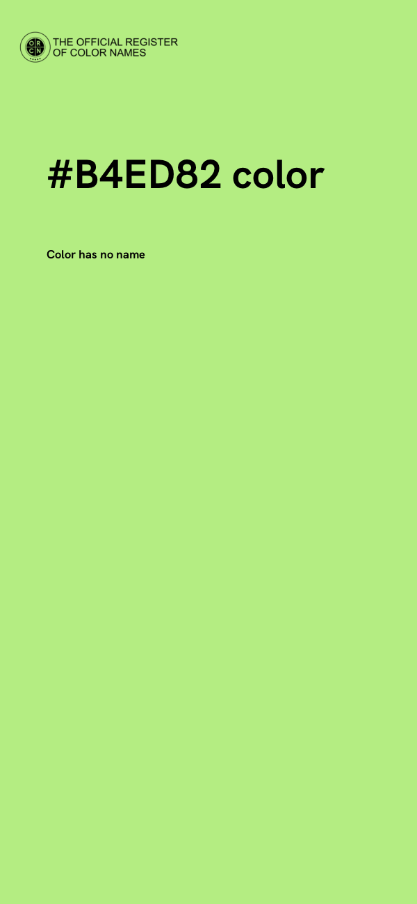 #B4ED82 color image