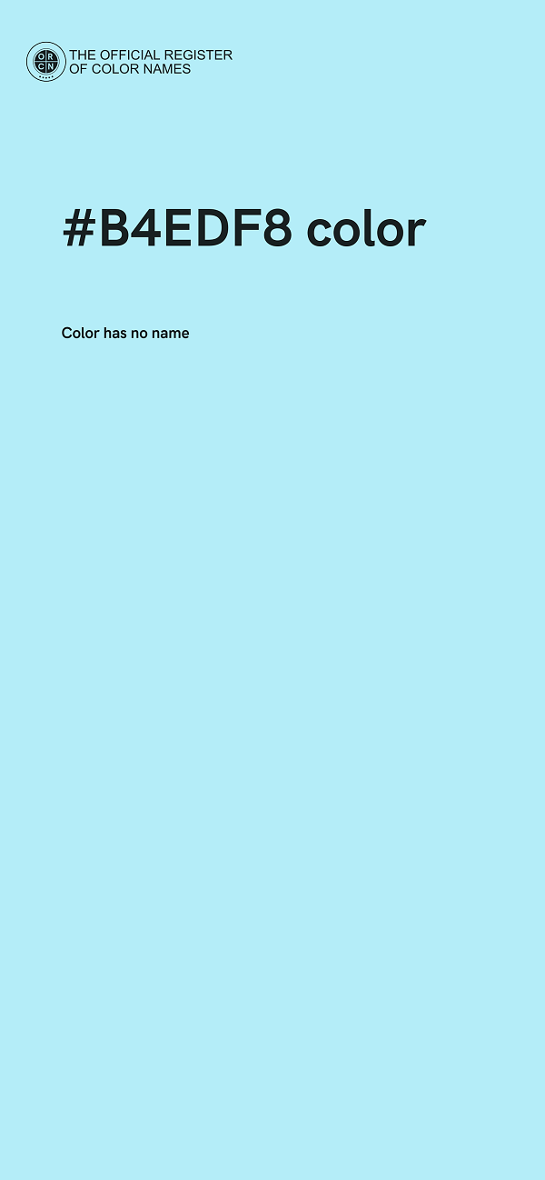 #B4EDF8 color image