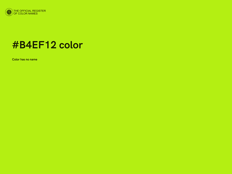 #B4EF12 color image