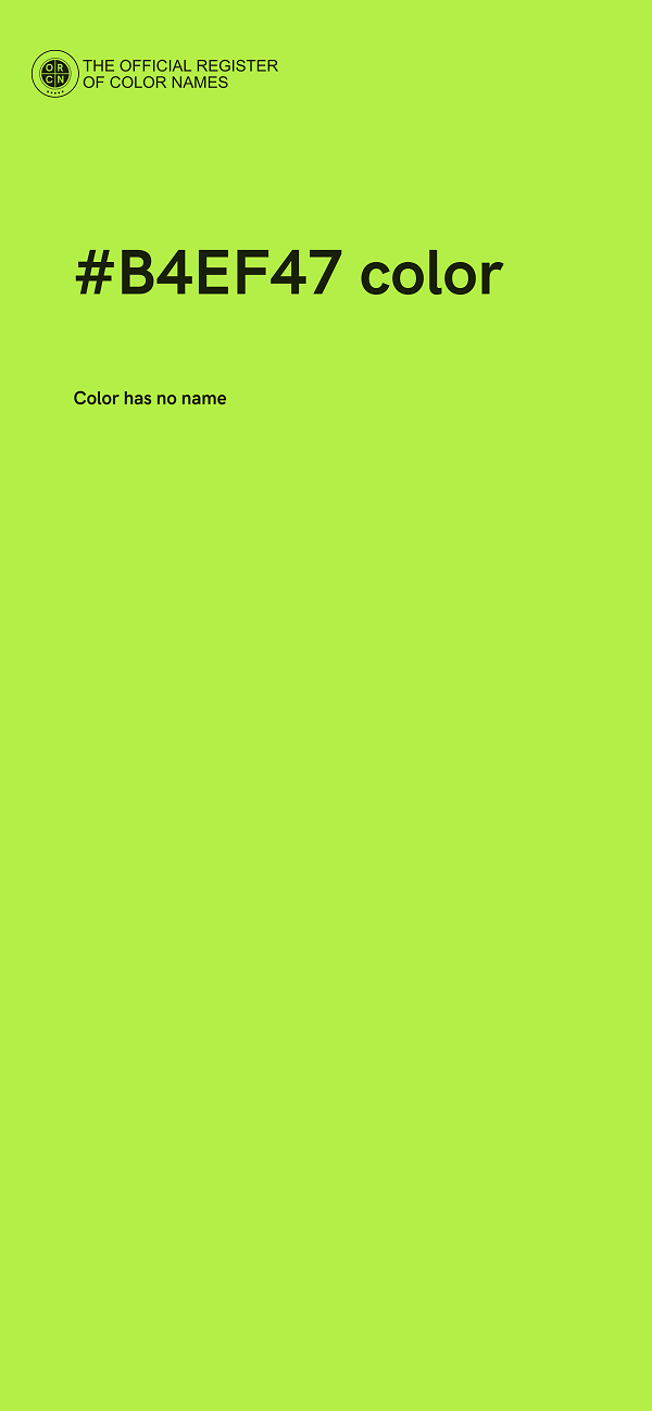 #B4EF47 color image