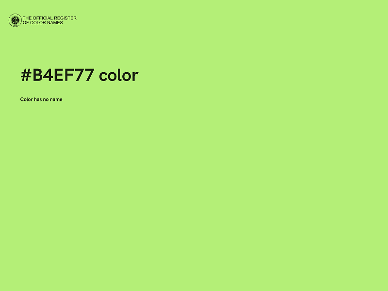 #B4EF77 color image