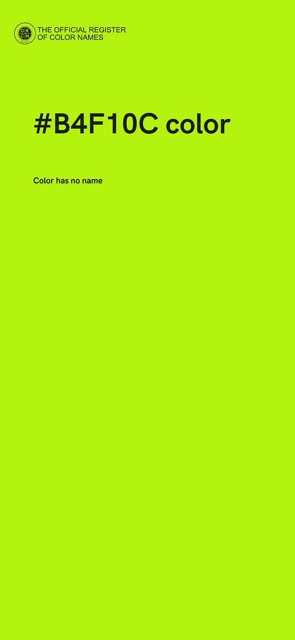 #B4F10C color image