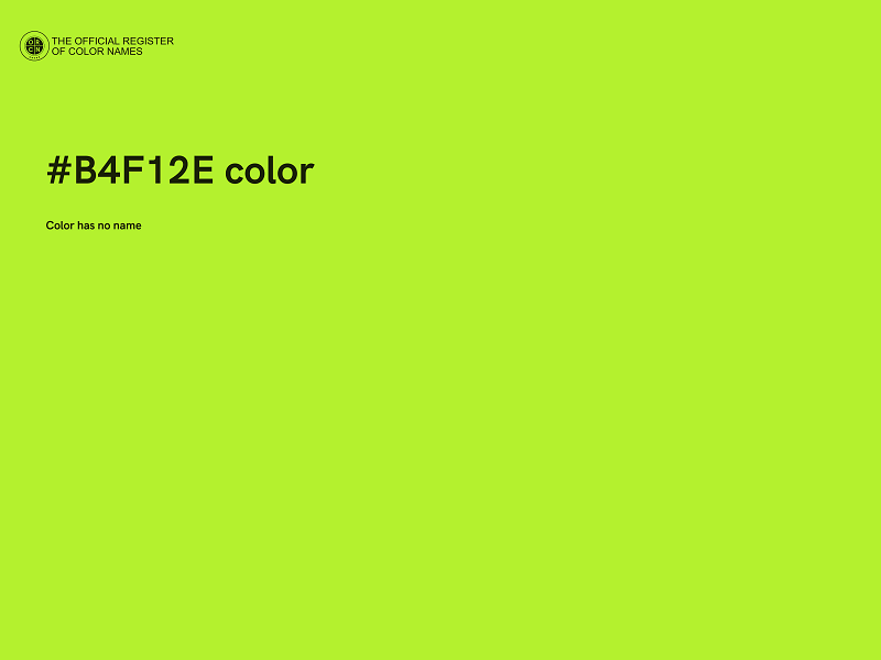 #B4F12E color image