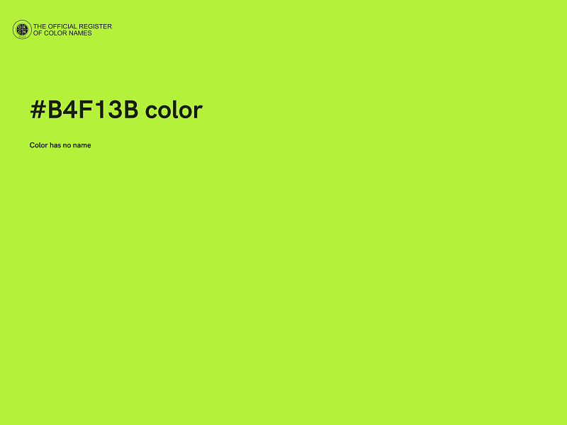 #B4F13B color image