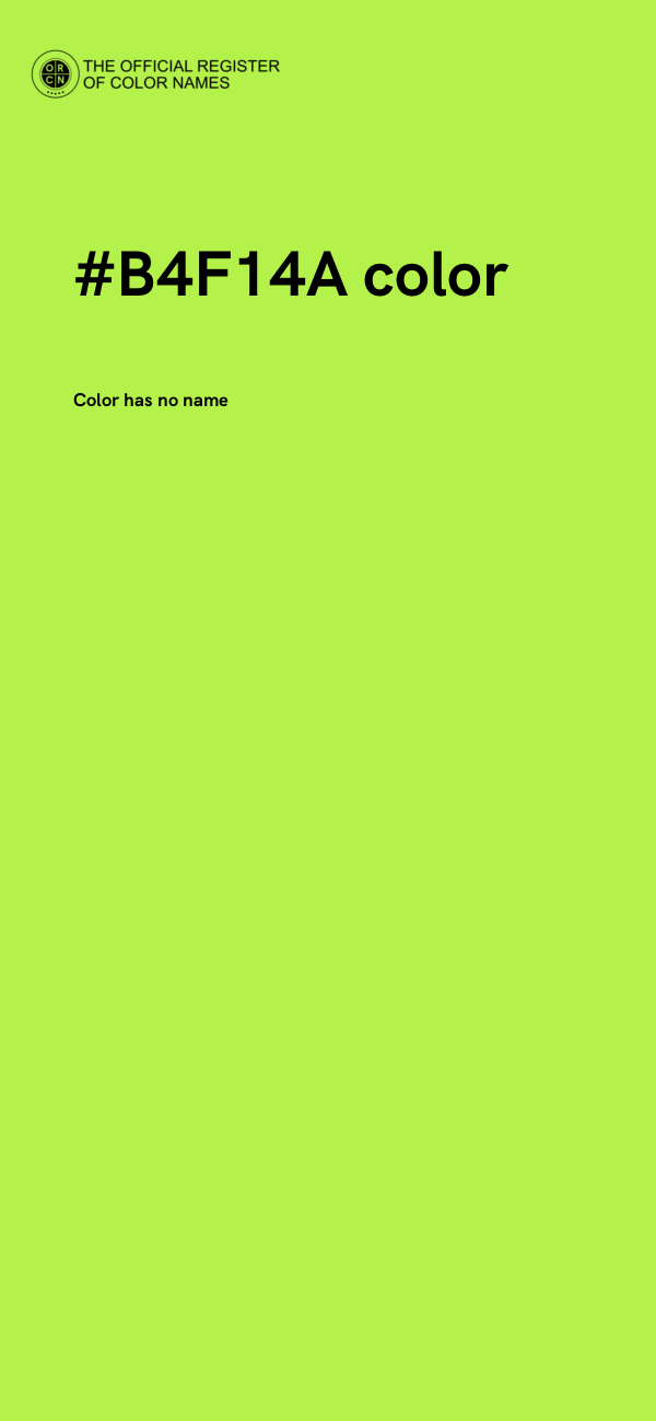 #B4F14A color image