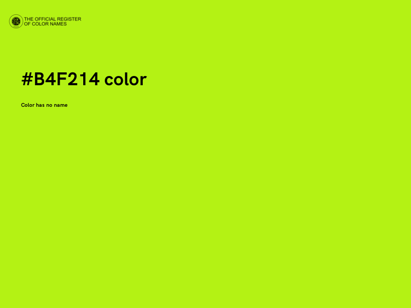 #B4F214 color image