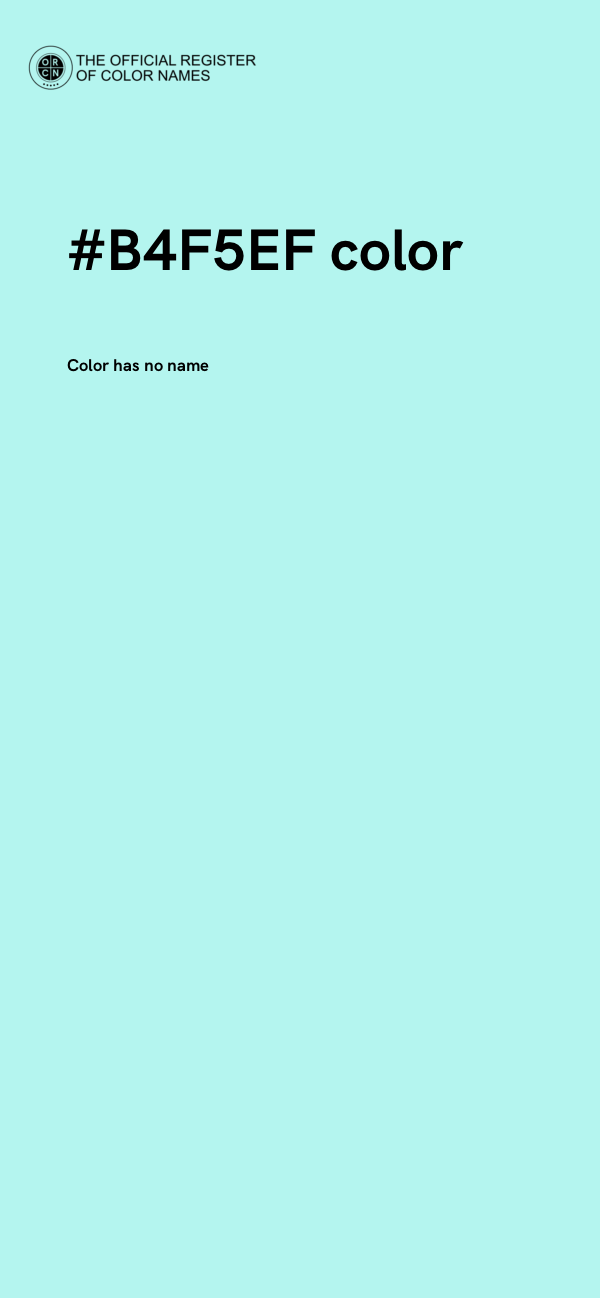 #B4F5EF color image