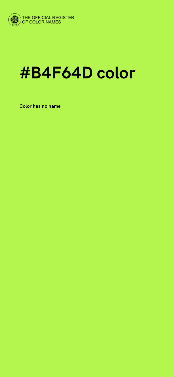 #B4F64D color image