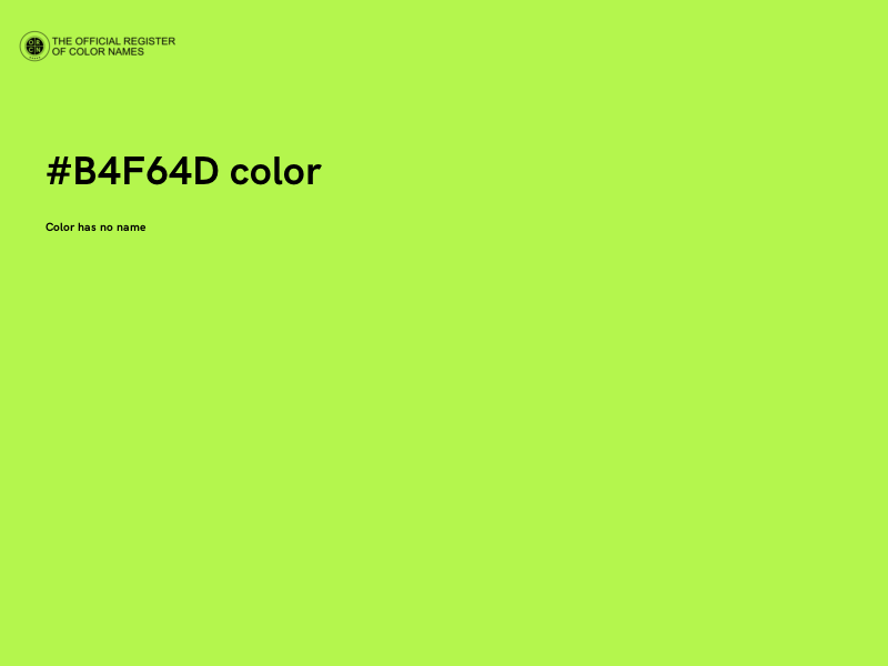 #B4F64D color image
