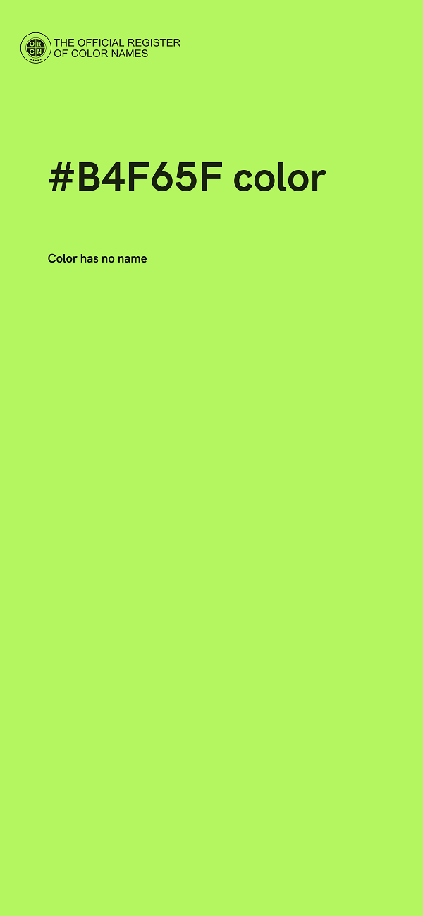#B4F65F color image