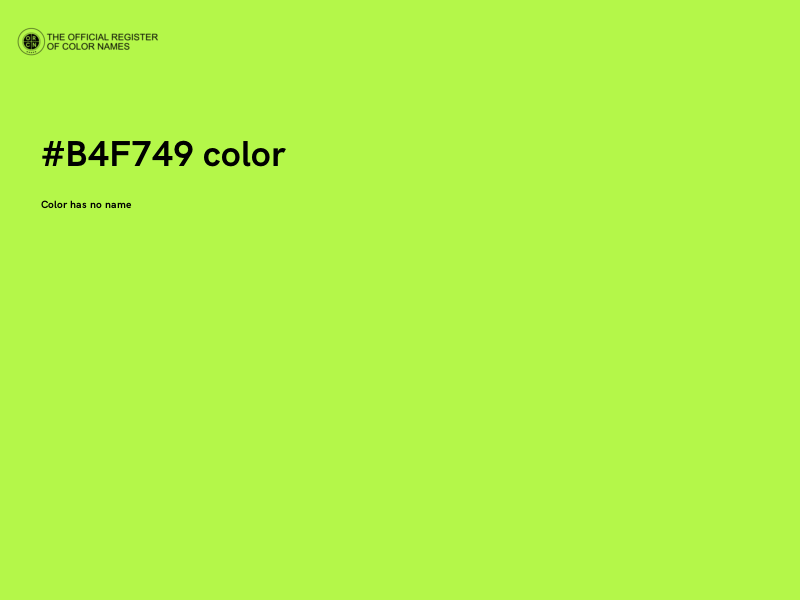 #B4F749 color image