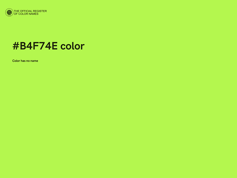 #B4F74E color image