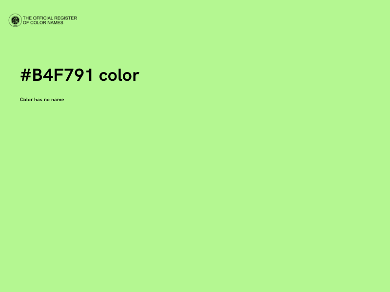 #B4F791 color image