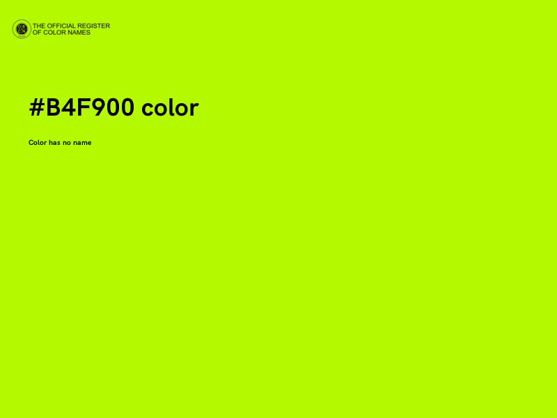 #B4F900 color image