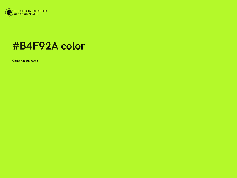 #B4F92A color image