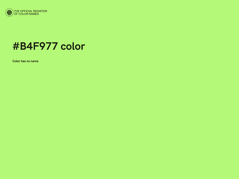 #B4F977 color image