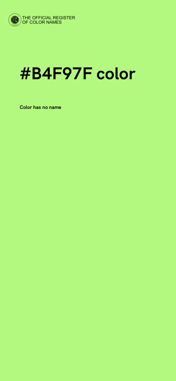 #B4F97F color image