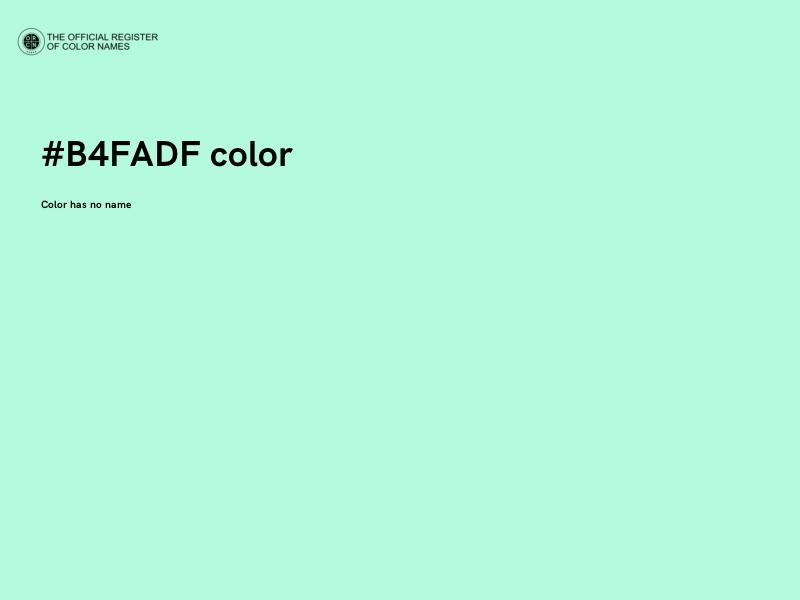 #B4FADF color image