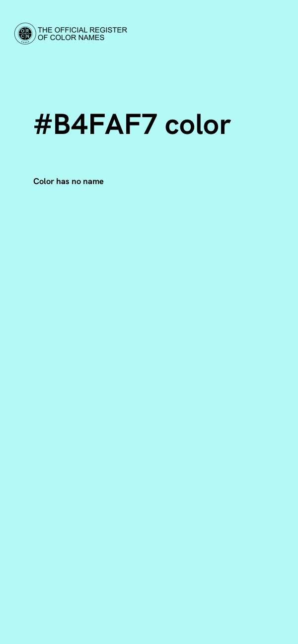 #B4FAF7 color image