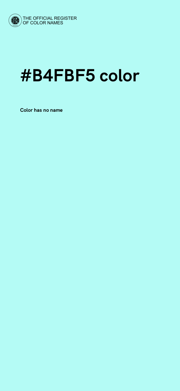 #B4FBF5 color image