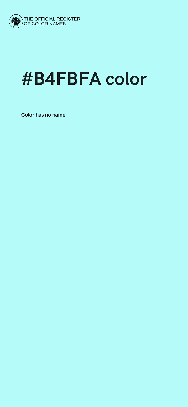#B4FBFA color image