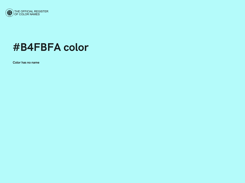 #B4FBFA color image