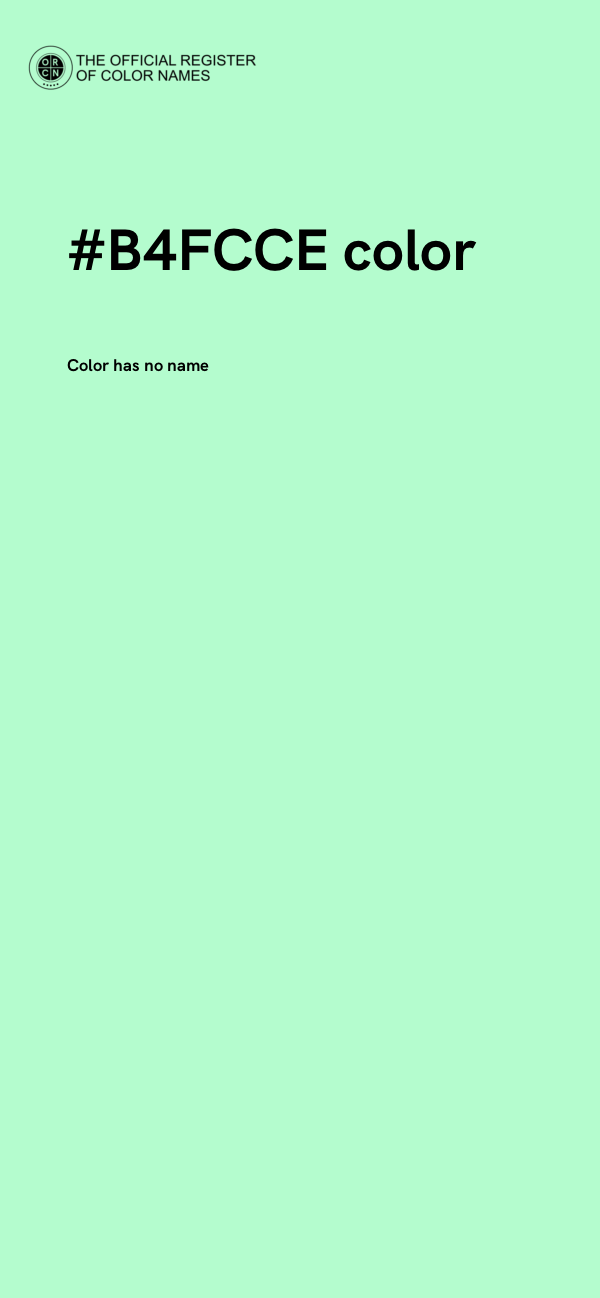 #B4FCCE color image