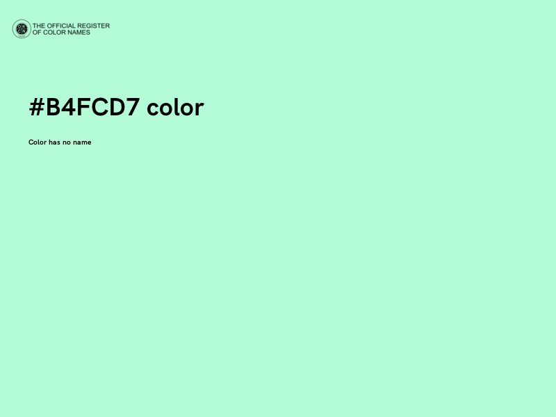 #B4FCD7 color image