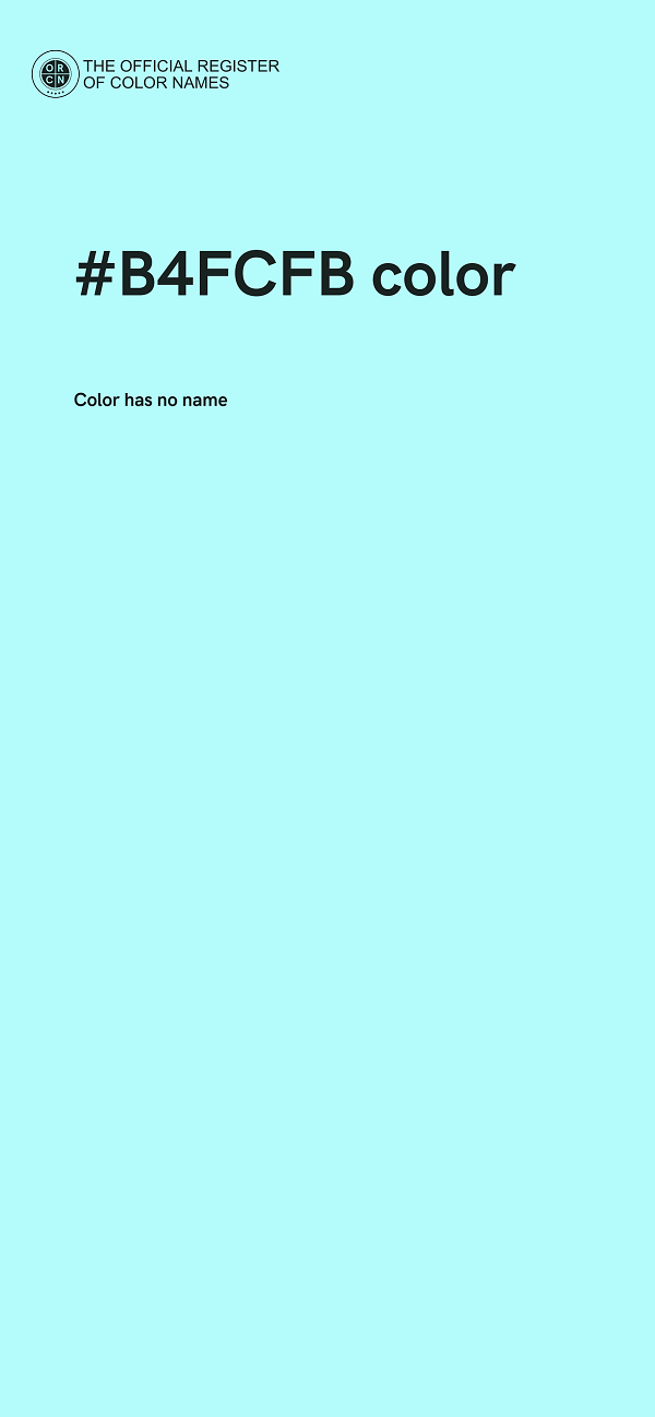 #B4FCFB color image