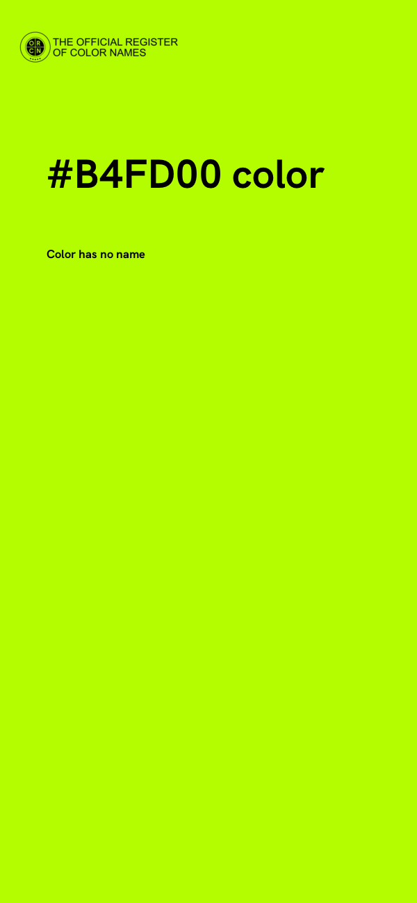 #B4FD00 color image