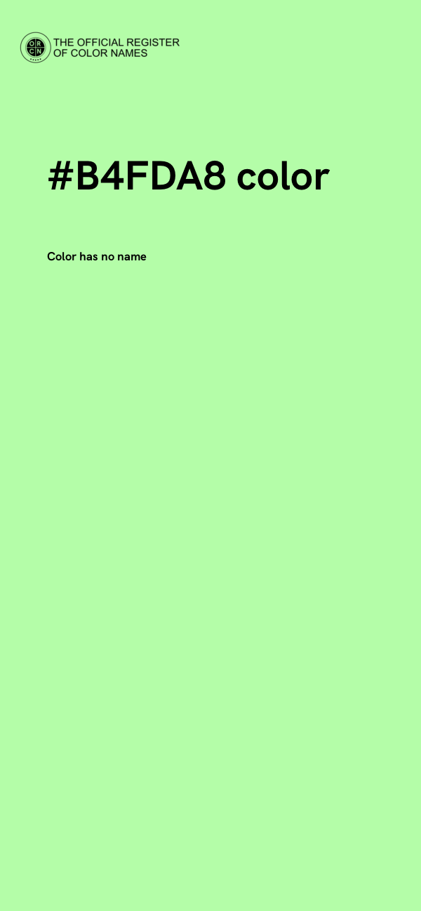 #B4FDA8 color image