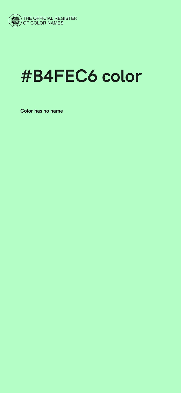 #B4FEC6 color image