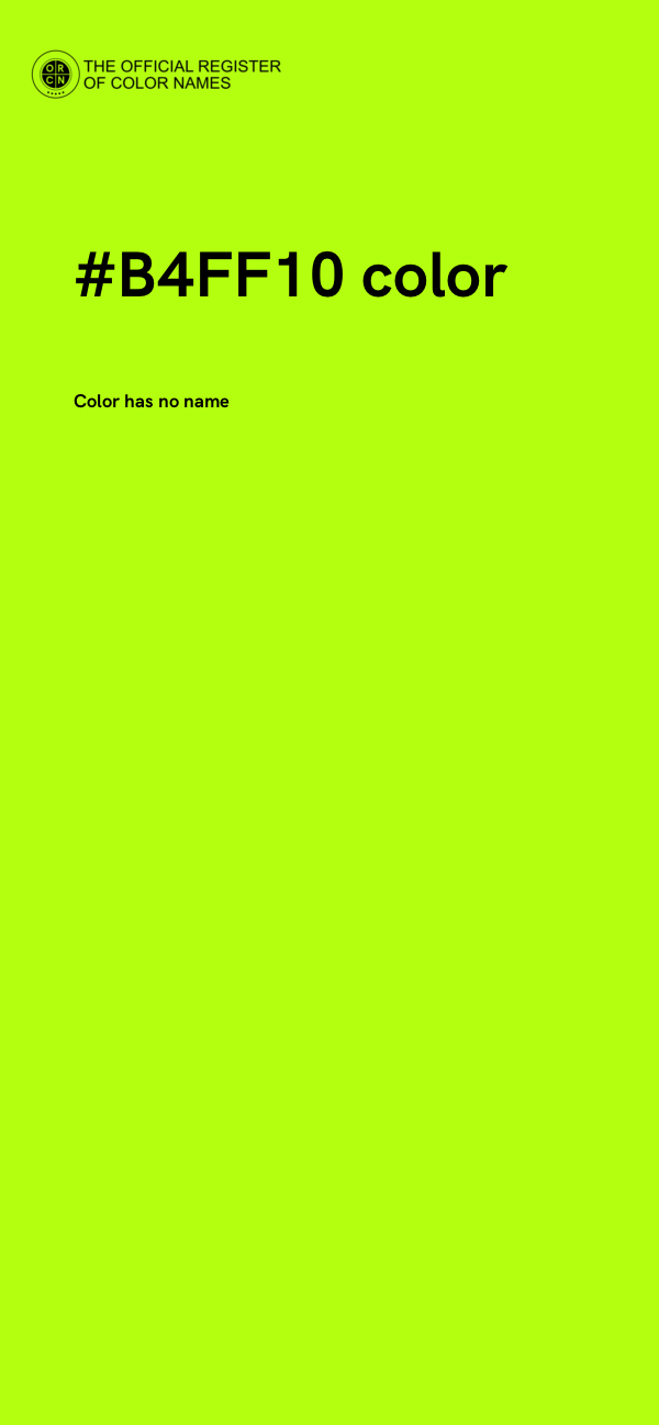 #B4FF10 color image