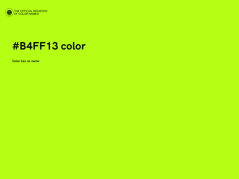 #B4FF13 color image