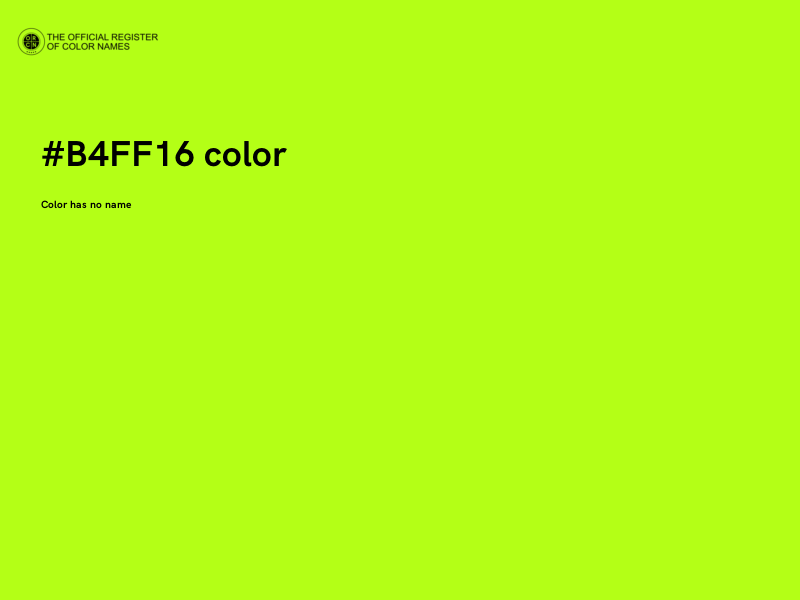 #B4FF16 color image