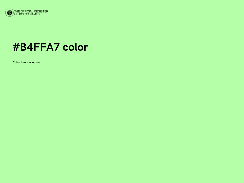#B4FFA7 color image
