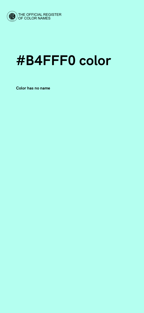 #B4FFF0 color image