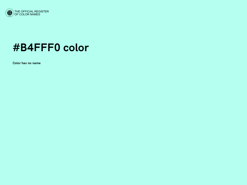 #B4FFF0 color image