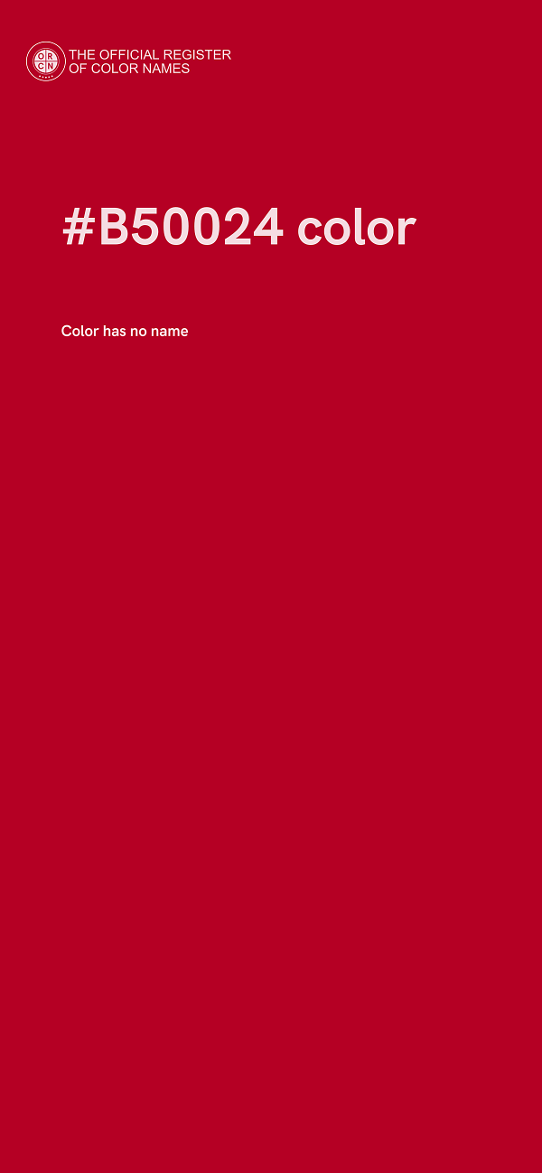 #B50024 color image