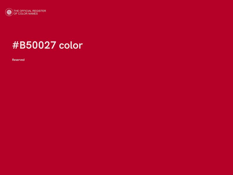 #B50027 color image