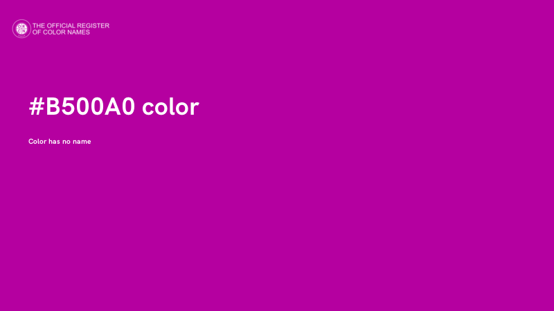 #B500A0 color image