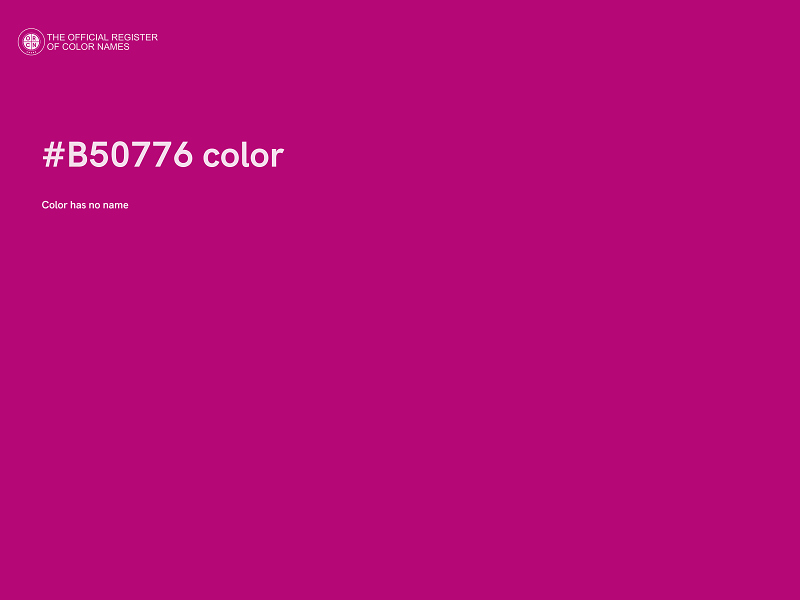 #B50776 color image