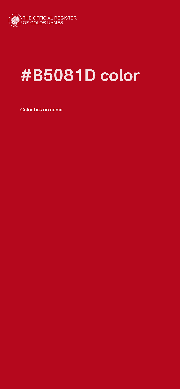 #B5081D color image