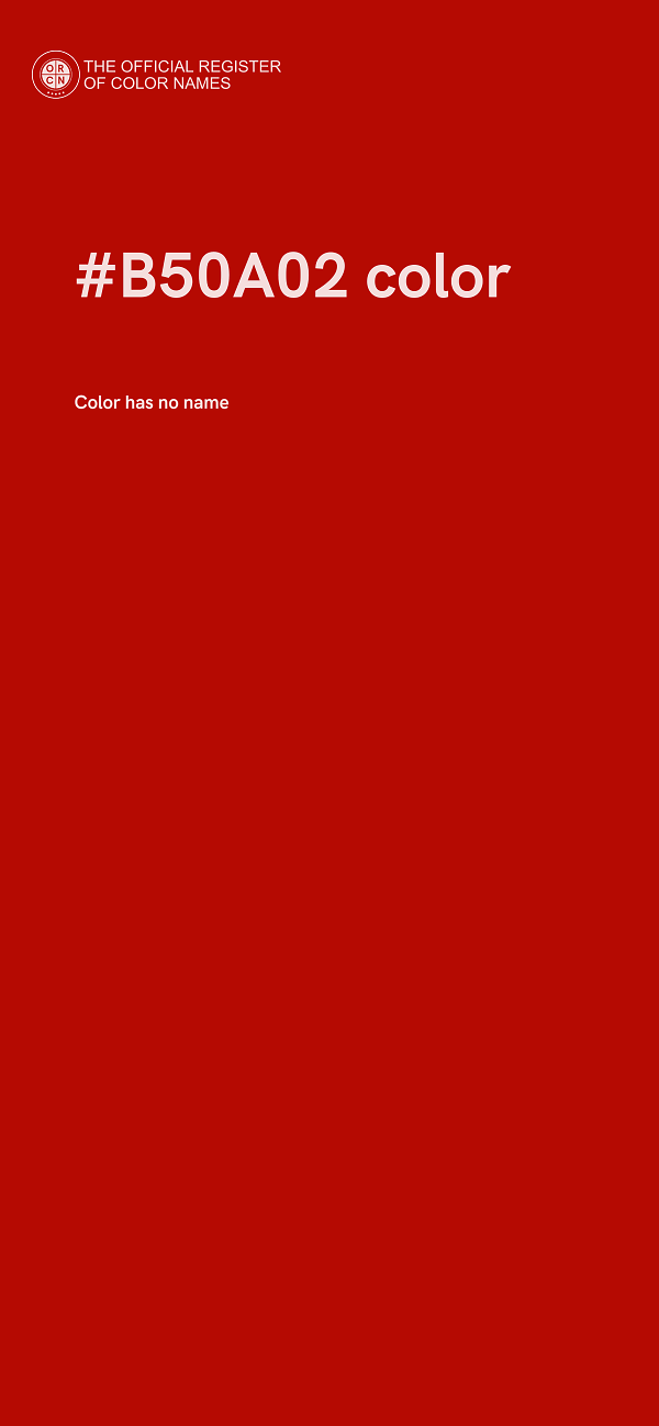 #B50A02 color image