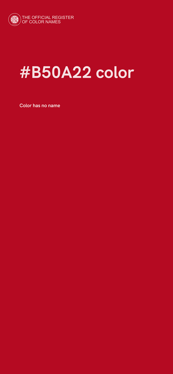 #B50A22 color image